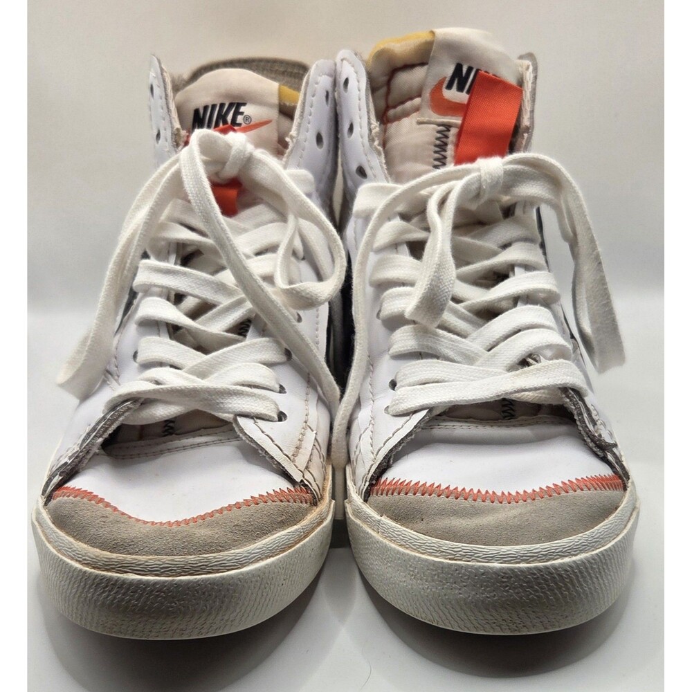 Nike Blazer Mid '77 Jumbo Shoes Men's 13 Black/White Orange Stitching Suede Toe